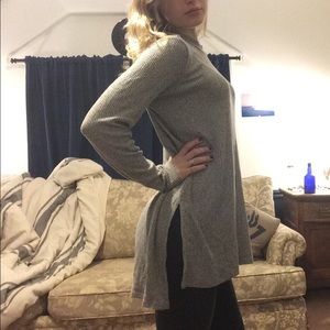 Long gray sweater